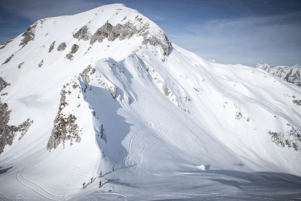 Transcavallo 2018, Alpago, scialpinismo - Durante la 35° gara di scialpinismo Transcavallo