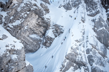 Transcavallo 2018, Alpago, scialpinismo - Durante la 35° gara di scialpinismo Transcavallo