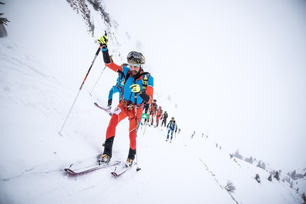 Transcavallo 2018, Alpago, scialpinismo - Durante la terza tappa della 35° gara di scialpinismo Transcavallo