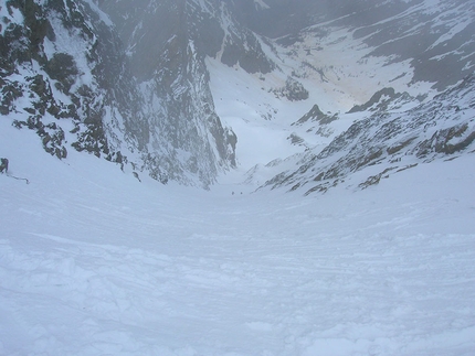 Canalone di Lourousa (Colletto Coolidge, Alpi Marittime) - Sul Canalone di Lourousa