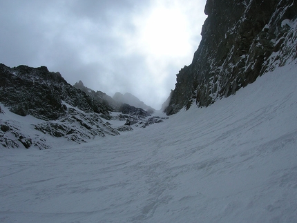 Canalone di Lourousa (Colletto Coolidge, Alpi Marittime) - Il Canalone di Lourousa