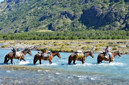 Torres Del Avellano, Patagonia, Chile - Torres Del Avellano, Patagonia, Chile: one of hundreds of river crossings made during the approach.