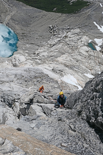 Torres Del Avellano, Patagonia, Chile - Torres Del Avellano, Patagonia, Chile: Will Sim and John Crook on the  South Avellano Tower.