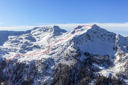 Val Tartano scialpinismo - Monte Foppone in Val Tartano