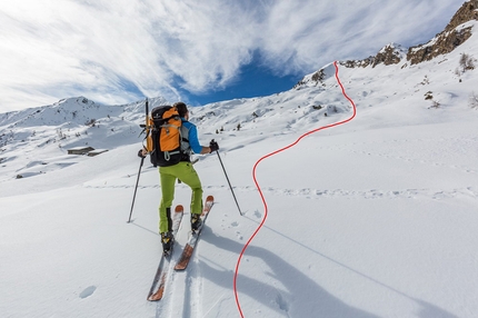 Val Tartano scialpinismo - Pizzo Scala in Val Tartano: nei pressi delle Baite della Scala