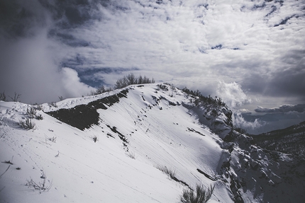 Monte Somma, Vesuvio, scialpinismo - Monte Somma: un pezzetto di cresta 