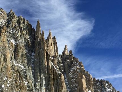 Fuoripista Vallée Blanche, Monte Bianco - Scorcio della Arete du Diable