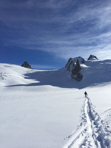 Fuoripista Vallée Blanche, Monte Bianco - particolare della Jonction