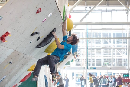 Coppa Italia Boulder 2018 - Francesco Vettorata durante la seconda tappa della Coppa Italia Boulder 2018 all'Outdoor Expo Bologna