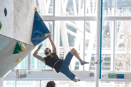 Coppa Italia Boulder 2018 - Andrea Zanone durante la seconda tappa della Coppa Italia Boulder 2018 all'Outdoor Expo Bologna