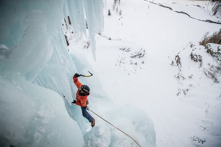 MFG, Rein in Taufers, Simon Gietl, Vittorio Messini  - Simon Gietl and Vittorio Messini making the first free ascent of MFG at Rein in Taufers