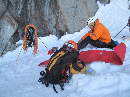 Plein Sud - parete Sud Grandes Jorasses - Bivacco sotto la Sud delle Grandes Jorasses