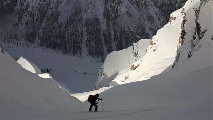 Dolomiti scialpinismo, Cristina Bacci, Angelo Zangrando - Dolomiti scialpinismo: Canale Andrea, Sottogruppo delle Punte Riodalato (Dolomiti di Braies)