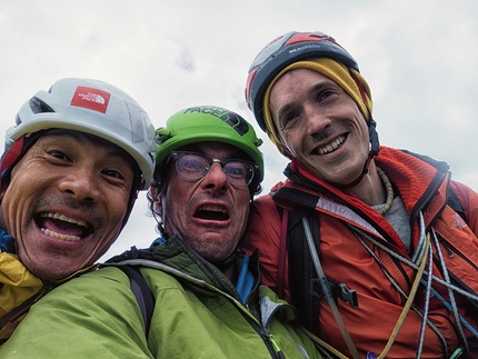 Yuji Hirayama, James Pearson, Cedar Wright, Faroe Islands - Yuji Hirayama, Cedar Wright and James Pearson on the Faroe Islands