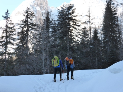 Principessa sospesa, Val Travenanzes, Dolomiti, Beppe Ballico, Andrea Gamberini, Stefano Figliolia - Principessa sospesa in Val Travenanzes: avvicinamento