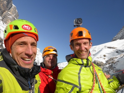 Principessa sospesa, Val Travenanzes, Dolomiti, Beppe Ballico, Andrea Gamberini, Stefano Figliolia - Principessa sospesa in Val Travenanzes: Beppe Ballico, Andrea Gamberini e Stefano Figliolia