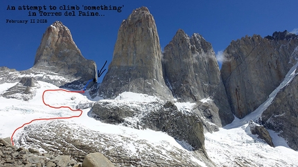 Patagonia, Torres del Paine,  Siebe Vanhee, Sean Villanueva O'Driscoll - The attempt by Siebe Vanhee and Sean Villanueva O'Driscoll up the Torres del Paine, Patagonia