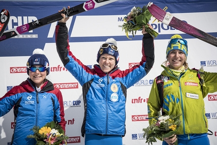 Ski mountaineering World Cup, Madonna di Campiglio - Madonna di Campiglio Individual: 2. Axelle Mollaret (FRA) 1. Laetitia Roux (FRA) 3. Alba de Silvestro (ITA)