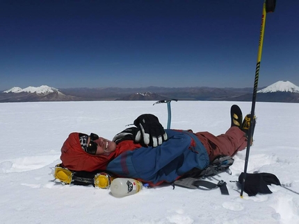 Los Picos 6500, Andes, Franco Nicolini, Tomas Franchini, Silvestro Franchini - Los Picos 6500: Tomas Franchini on the summit of Sajama 6543m