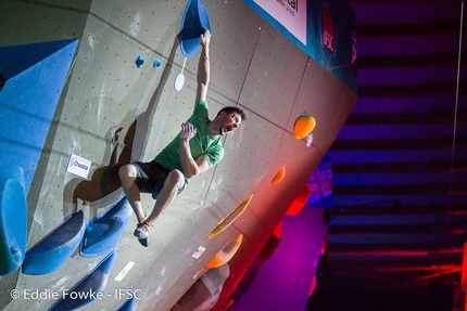 Bouldering World Cup 2018 - Jernej Kruder wins the first stage of the Bouldering World Cup 2018 at Meiringen in Switzerland