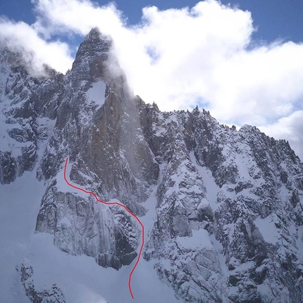 La ceinture des Drus descent on Aiguille du Dru