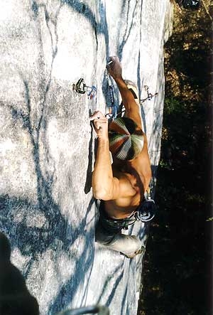 Alessandro Lamberti - Alessandro Jolly Lamberti climbing Bain de Sang 9a at Saint Loup, Switzerland