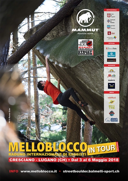 Melloblocco 2018, Cresciano, Lugano - Melloblocco 2018: from 3 to 6 May 2018 the biggest bouldering meeting in the world will take place in Cresciano and Lugano in Switzerland