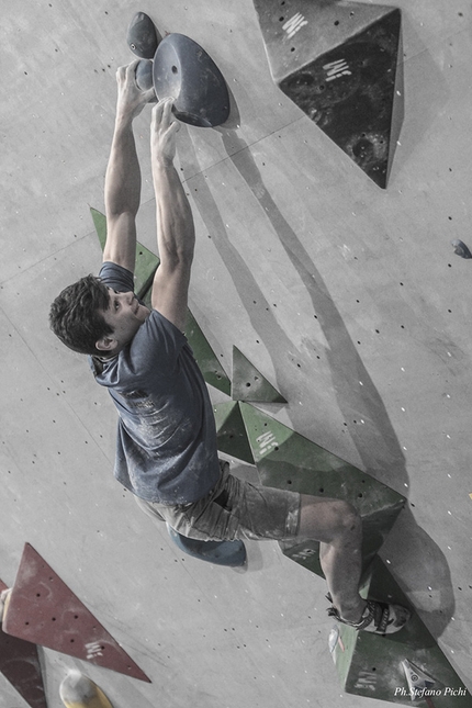 Coppa Italia Boulder 2018 - Durante la quarta tappa della Coppa Italia Boulder 2018 a Thiene (VI): Pietro Biagini