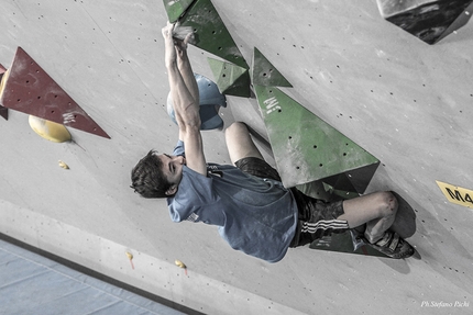 Coppa Italia Boulder 2018 - Durante la quarta tappa della Coppa Italia Boulder 2018 a Thiene (VI): Matteo Baschieri