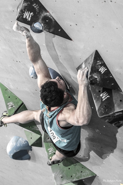 Coppa Italia Boulder 2018 - Durante la quarta tappa della Coppa Italia Boulder 2018 a Thiene (VI): Antonio Prampolini