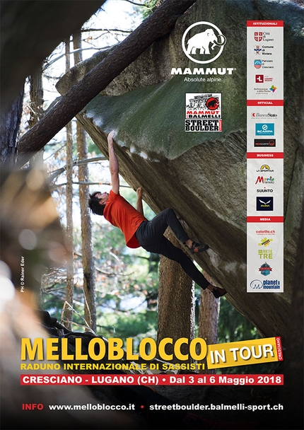 Melloblocco on Tour 2018 - Melloblocco in Tour and the MBB Street Boulder, the great climbing festival that will take place from 3 to 6 May at Lugano and Cresciano (Switzerland).