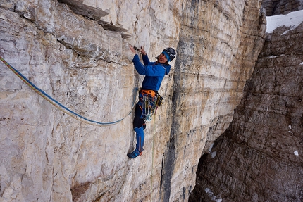 Tre Cime di Lavaredo, Dolomiti, Simon Gietl, Thomas Huber, Rainer Treppte - La Strada, Cima Grande di Lavaredo: Simon Gietl