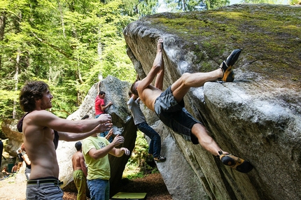 GraMitico, Valle di Daone, bouldering, climbing - During the GraMitico bouldering meeting in Valle di Daone, Italy