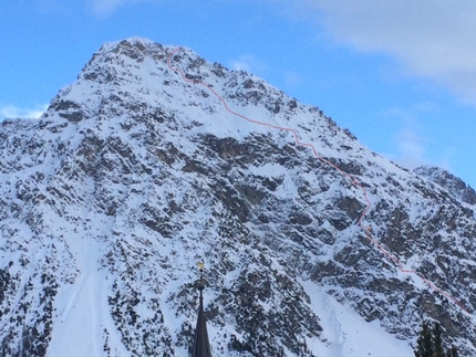 Sébastien de Sainte Marie - Schiesshorn West Face (2605m), skied by Sébastien de Sainte Marie