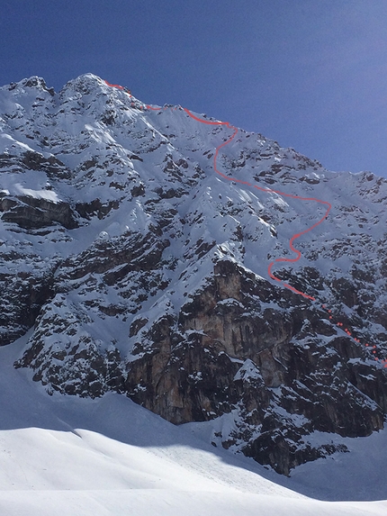 Sébastien de Sainte Marie - Tiejer Flue (2781m) skied by Sébastien de Sainte Marie