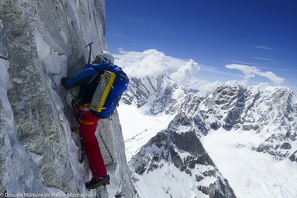 Changabang, Léo Billon, Sébastien Moatti, Sébastien Ratel - Changabang: Sébastien Moatti on the upper section of the North Face