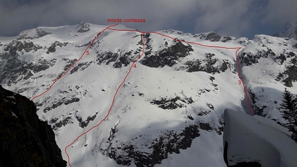 Cima d'Asta, Alta Val Tolvà, sciare - Cima Contessa