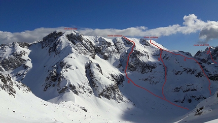 Cima d'Asta, Alta Val Tolvà, sciare - Cima Tolvà, Cima Contessa, Cima Contessat e Col de la Crose