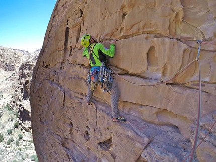 Rock climbing in Jordan: new rock climbs at Wadi Sulam