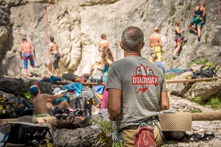 Dolorock Climbing Festival 2018 - Arrampicatori al settore Landro Classic durante il Dolorock Climbing Festival 2018