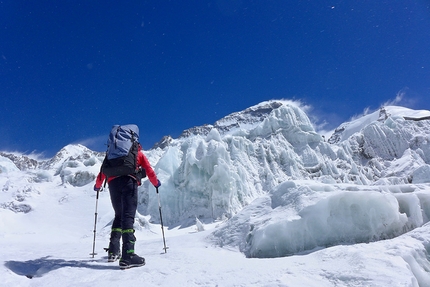 Shishapangma Expedition 2018, Luka Lindič, Ines Papert - Shishapangma Expedition 2018: Ines Papert on the approach to Nyanang Ri.