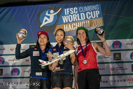 Coppa del Mondo Boulder 2018, Hachioji - Coppa del Mondo Boulder  Hachioji: 2. Miho Nonaka 1. Akiyo Noguchi 3. Ekaterina Kipriianova