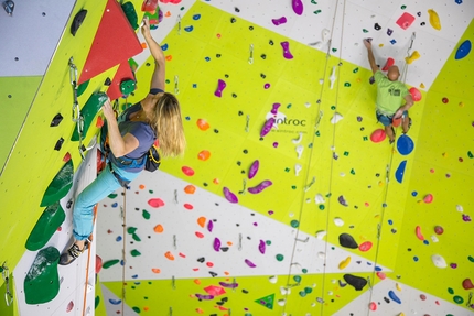 Palestra d'arrampicata Lino Lacedelli, Cortina d'Ampezzo - Monica Pendini durante l'inaugurazione della nuova palestra d'arrampicata Lino Lacedelli a Cortina d'Ampezzo il 02/06/2018