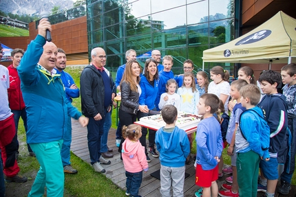 Palestra d'arrampicata Lino Lacedelli, Cortina d'Ampezzo - La festa di inaugurazione della nuova palestra d'arrampicata Lino Lacedelli a Cortina d'Ampezzo il 02/06/2018