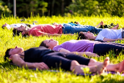 GraMitico 2018, Valle di Daone - Yoga with Sara Grippo during GraMitico 2018 in Valle di Daone