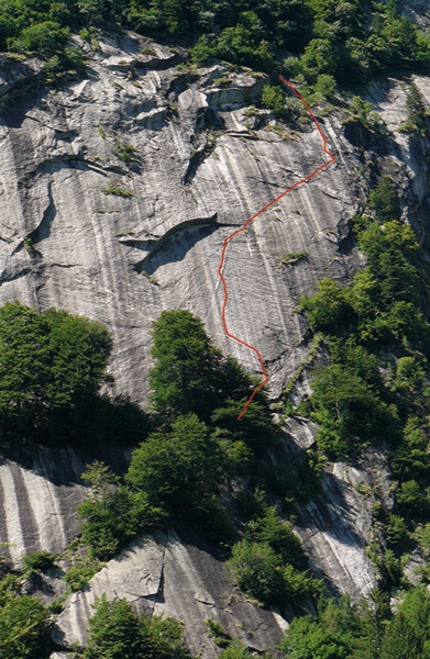 Val di Mello - Vedova Nera sulla Stella Marina