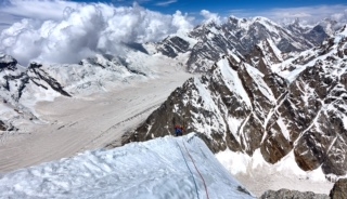 Janhukot, Himalaya, India, Malcolm Bass, Paul Figg, Guy Buckingham - Janhukot: high on the South Ridge above the Gangotri Glacier