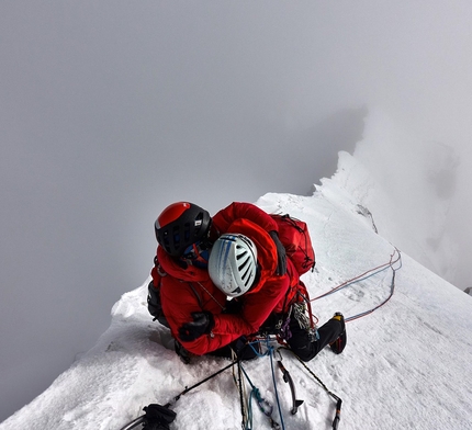 Janhukot, Himalaya, India, Malcolm Bass, Paul Figg, Guy Buckingham - Janhukot: Malcolm Bass and Paul Figg celebrating reaching the summit on 7/06/2018