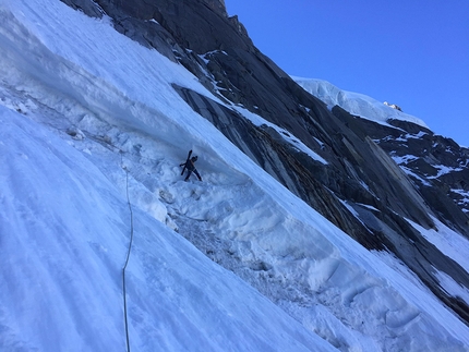 Nant Blanc, Aiguille Verte, Paul Bonhomme, Vivian Bruchez - Nant Blanc Aiguille Verte: the descent carried out on 19/06/2018 by Paul Bonhomme and Vivian Bruchez