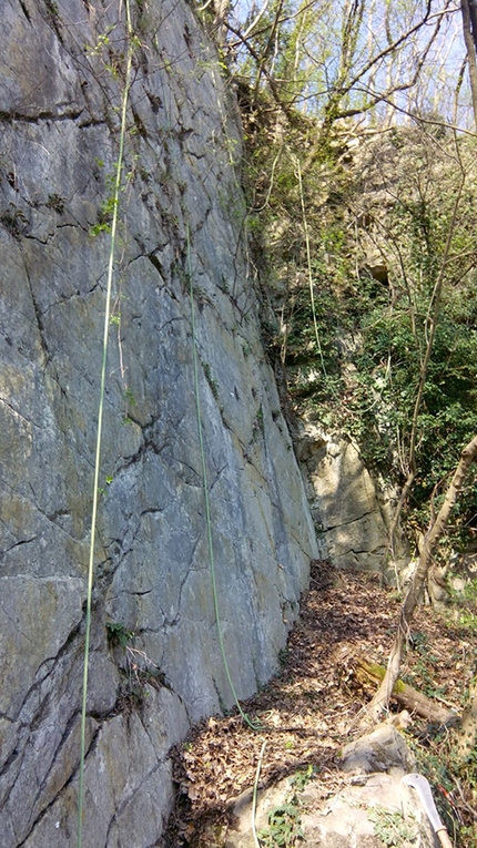 Madonna del Trad, arrampicata, Lombardia - Madonna del Trad: inizio dei lavori